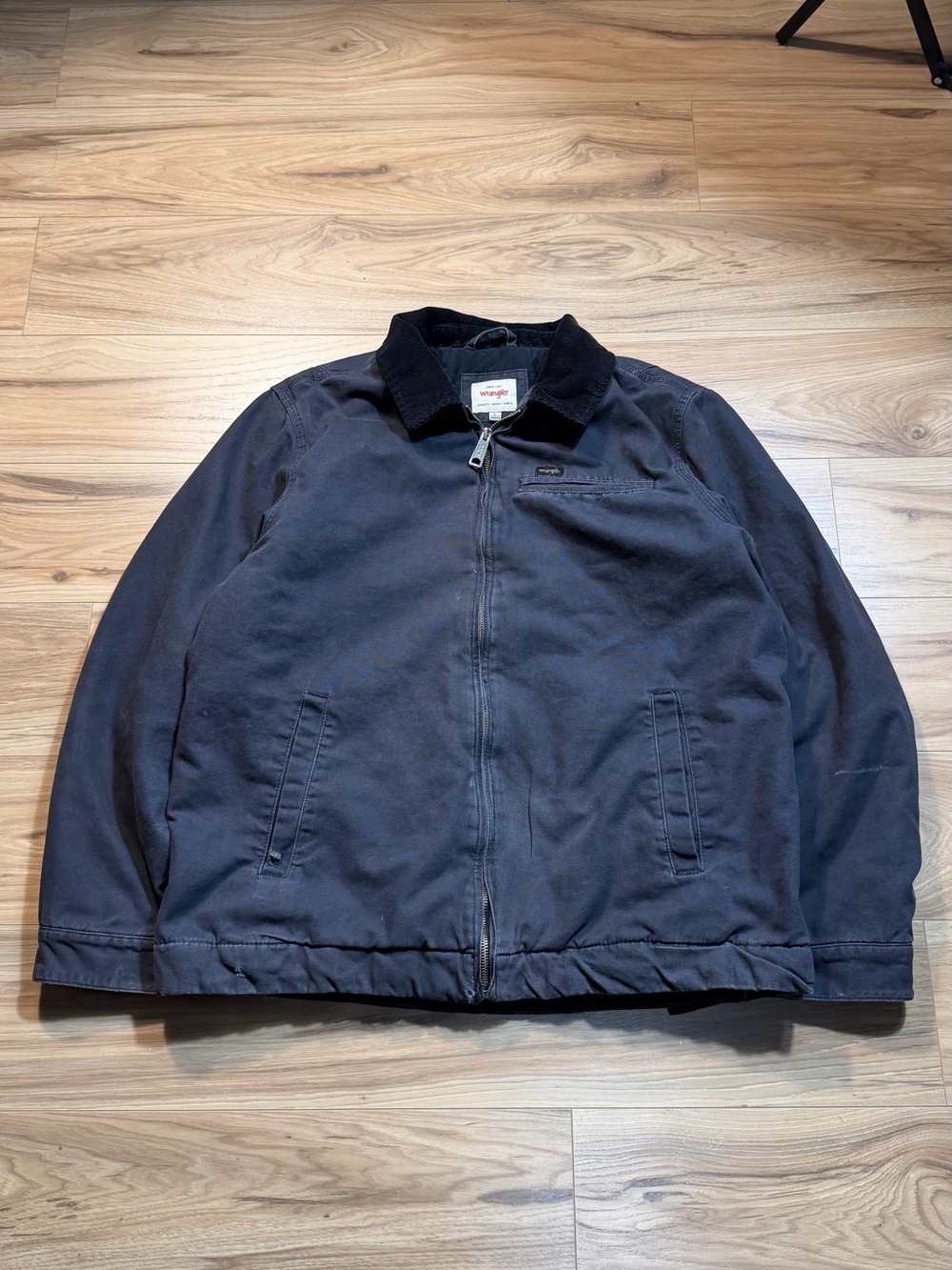 Wrangler Men's Dark Grey Zip-Up Shirt Jacket